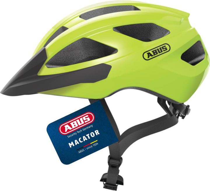 ABUS Rennradhelm Macator - sportiver Fahrradhelm für Einsteiger - auch für Zopfträger/-innen - für D