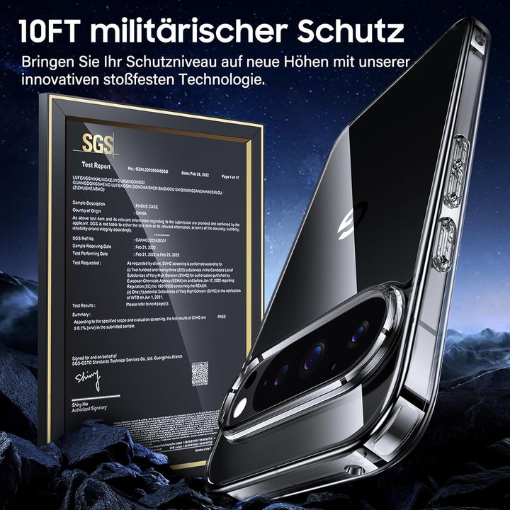 UniqueMe für Google Pixel 9 Pro Hülle,5-in-1-Set Handyhülle für Google Pixel 9 Pro Case Rundumschutz