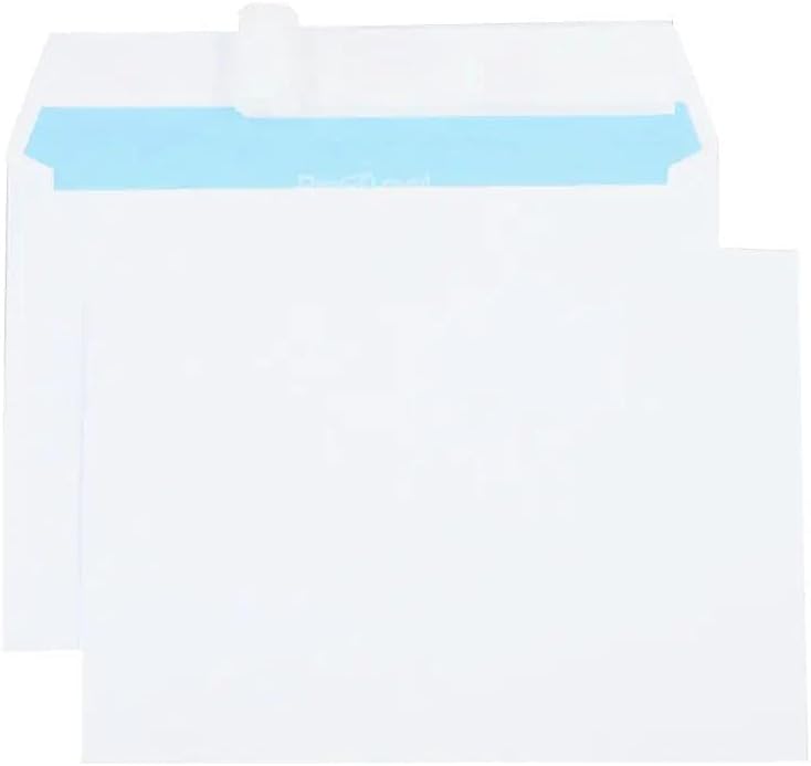 Netuno 1000 Briefumschläge DIN C6 114x 162 mm 90g Papier-Umschläge Weiss haftklebend ohne Fenster Pr