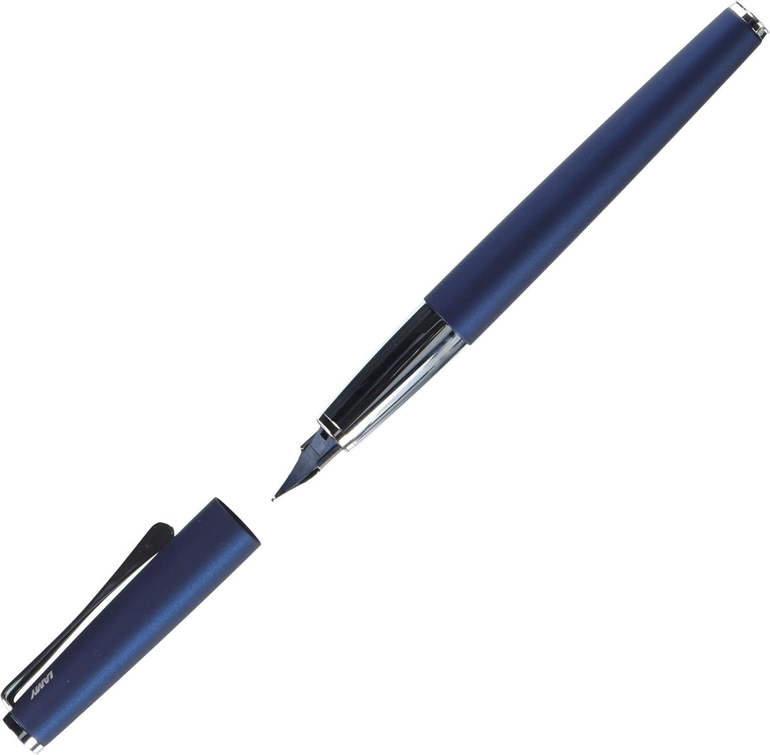 LAMY studio Füllhalter 067 - Füller aus rostfreiem Edelstahl in dunkelblauem Soft-Lack-Finish mit ho