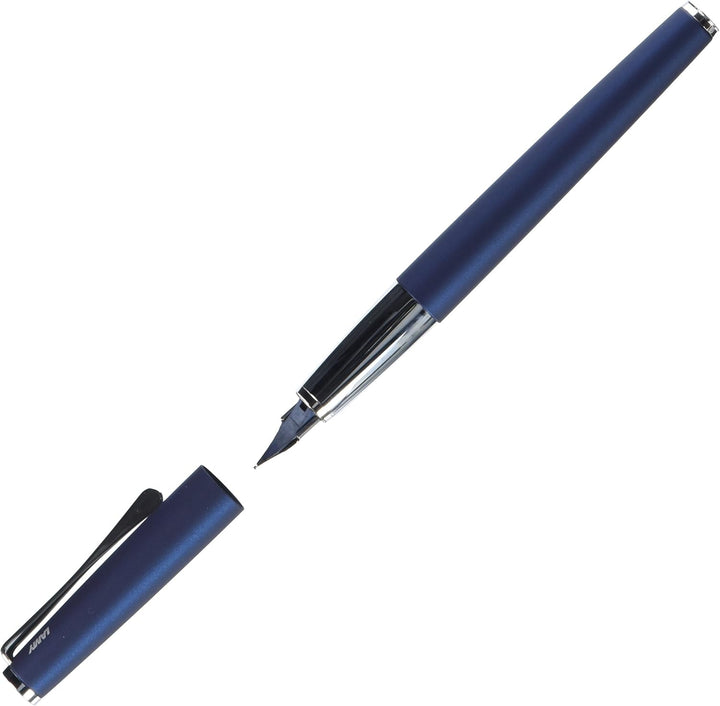 LAMY studio Füllhalter 067 - Füller aus rostfreiem Edelstahl in dunkelblauem Soft-Lack-Finish mit ho