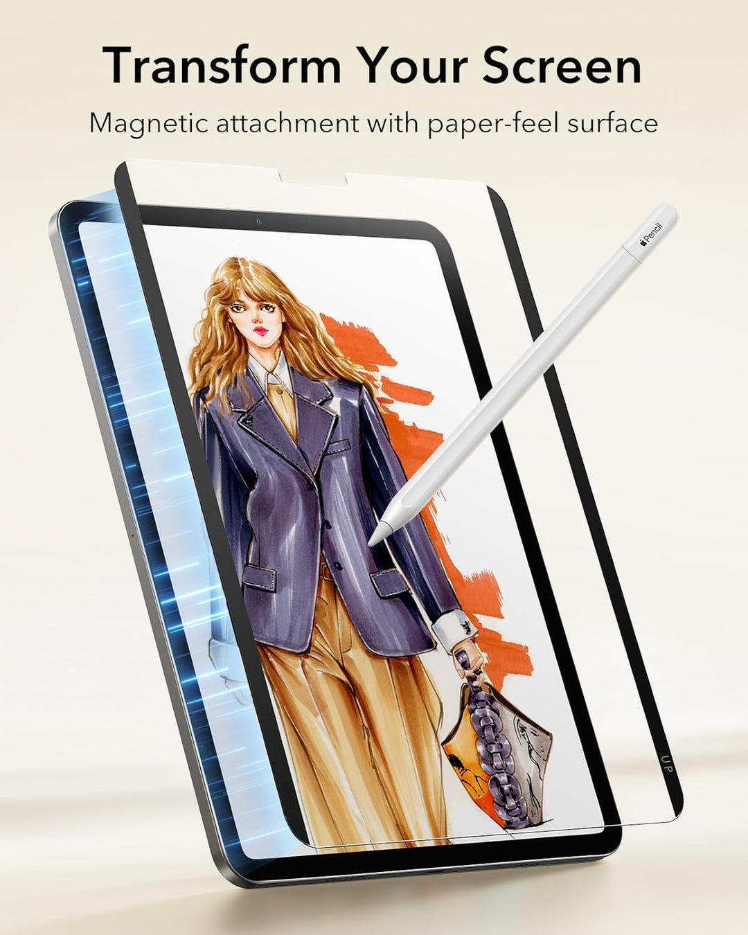 ESR Paper-Feel Magnet Schutzfolie Kompatibel mit iPad Pro 11 (2022/2021/2020/2018) und iPad Air 5/4
