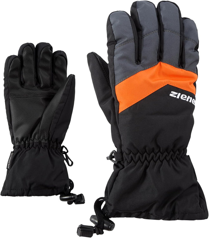 Ziener Kinder LETT AS glove junior Ski-Handschuhe/Wintersport | wasserdicht, atmungsaktiv 4 schwarz