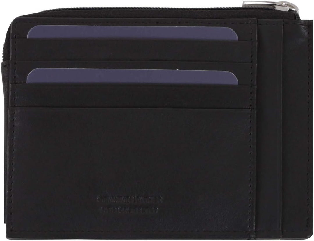 Flache Tasche aus pflanzlich gegerbtem Leder, Einheitsgrösse.Schwarz Einheitsgrösse Schwarz, Einheit