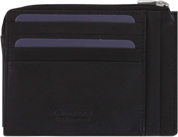 Flache Tasche aus pflanzlich gegerbtem Leder, Einheitsgrösse.Schwarz Einheitsgrösse Schwarz, Einheit