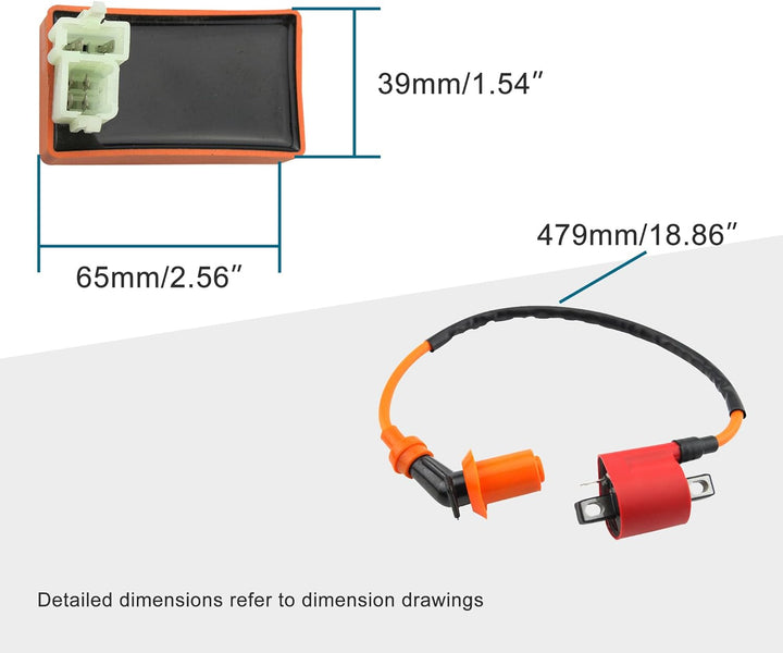 GOOFIT Zündspule Racing AC CDI Zündkerzenstecker Zündkerze Regler Stromrichter Relay Ersatz für 150c