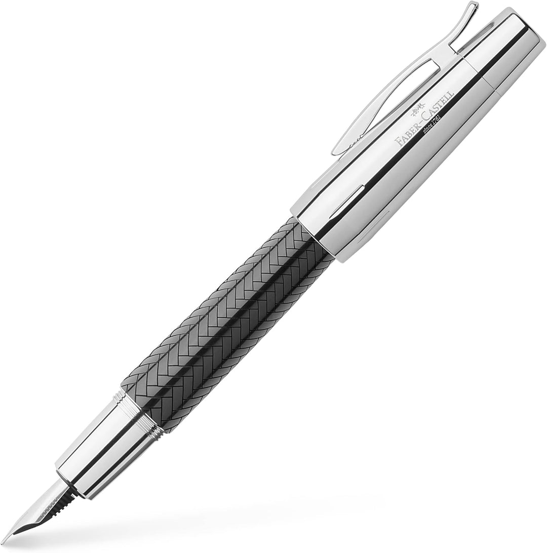 Faber-Castell 148241 - Füllfederhalter e-motionl Edelharz Parkett, Feder: F, inklusive Geschenkverpa