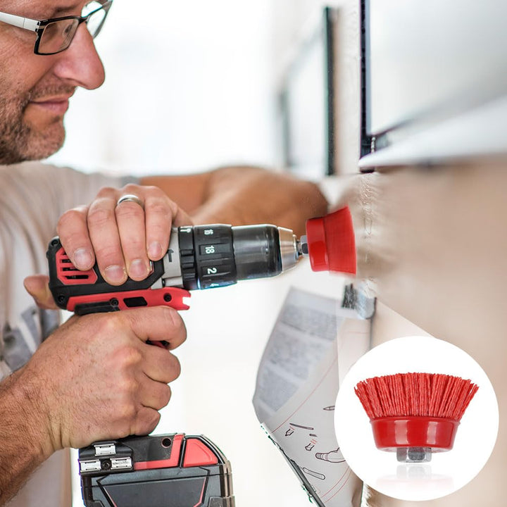 UTMACH 2 Stück Nylon Topfbürste Bohrmaschine Nylonbürste Winkelschleifer Bürste Nylon mit Innengewin