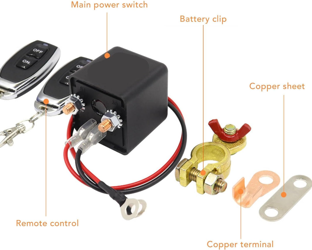 Remote Battery Disconnect Switch Verbesserter Kill Switch für Pkw, Battery Disconnect Switch, DC12V