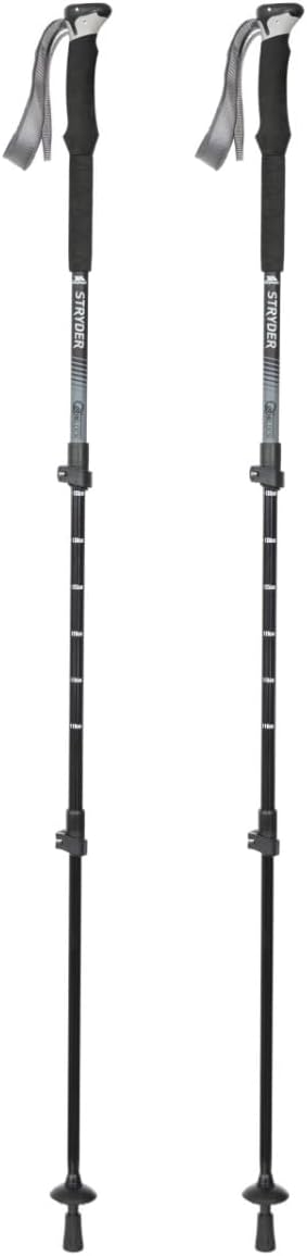 Trespass Lightweight Trekking Poles Stryder Schwarz EACH, Schwarz EACH