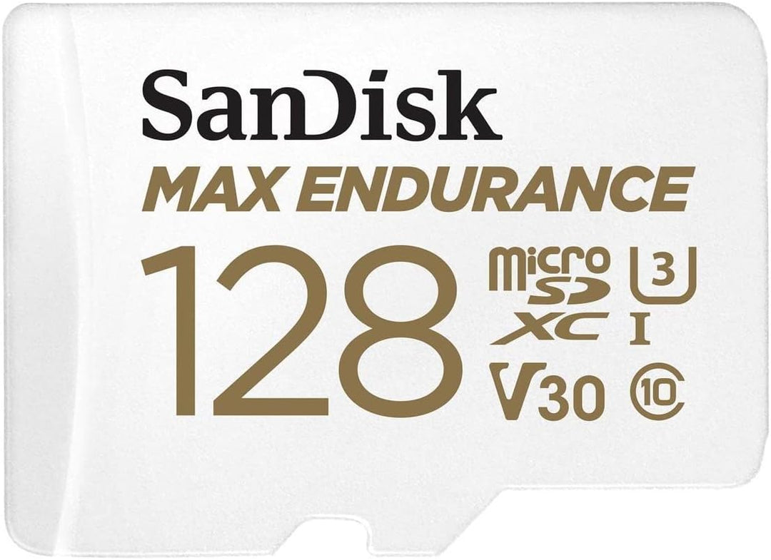 SanDisk MAX ENDURANCE Video Monitoring for Dashcams & Home Monitoring 128 GB microSDXC Memory Card +