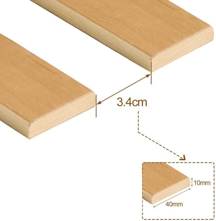 Ansobea 2 Stück Rolllattenrost Lattenrost 90x200cm Federleisten bettgestell Hochwertiger Pappelholz
