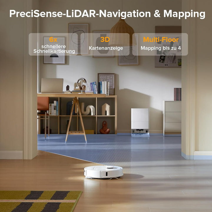 roborock Qrevo Serie Saugroboter mit Wischfunktion, 8000Pa Saugkraft(verbessert von Qrevo S), Anti-V