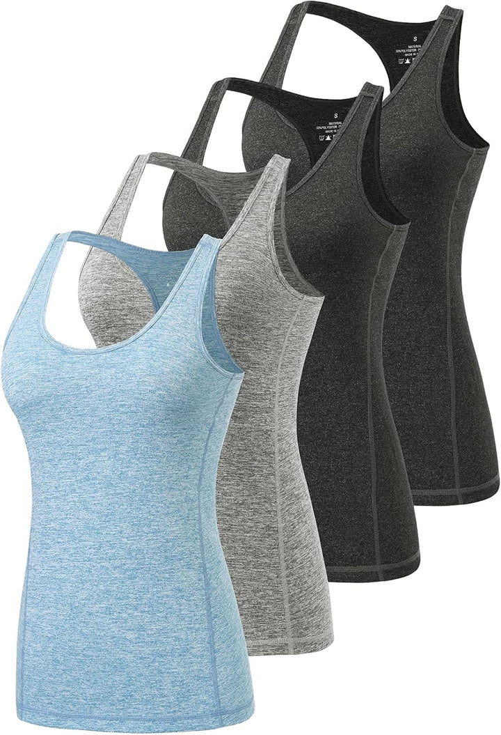 vislivin Sport-Tanktops für Damen Racerback Yoga Athletic Tanks Frauen Lauftraining Gym Unterhemd -