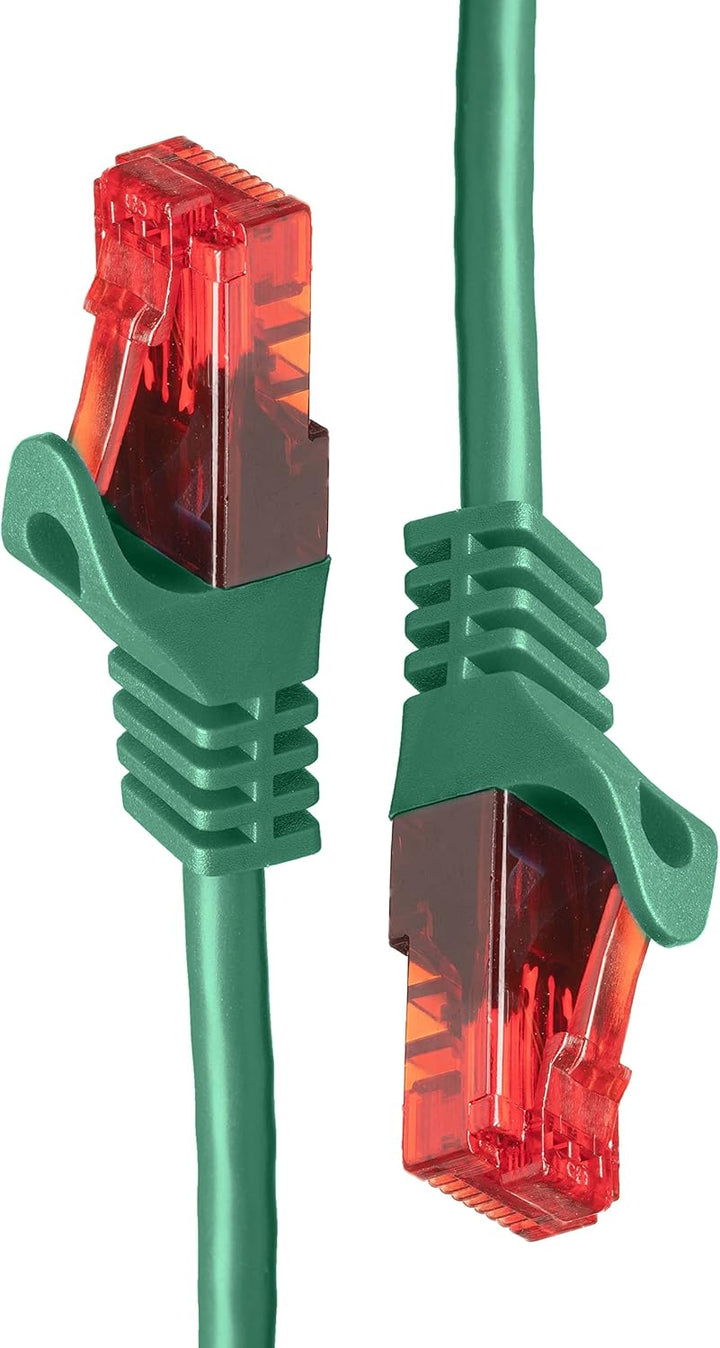 BIGtec - 5 Stück - 30m Gigabit Netzwerkkabel Patchkabel Ethernet LAN DSL Patch Kabel grün ( 2x RJ-45