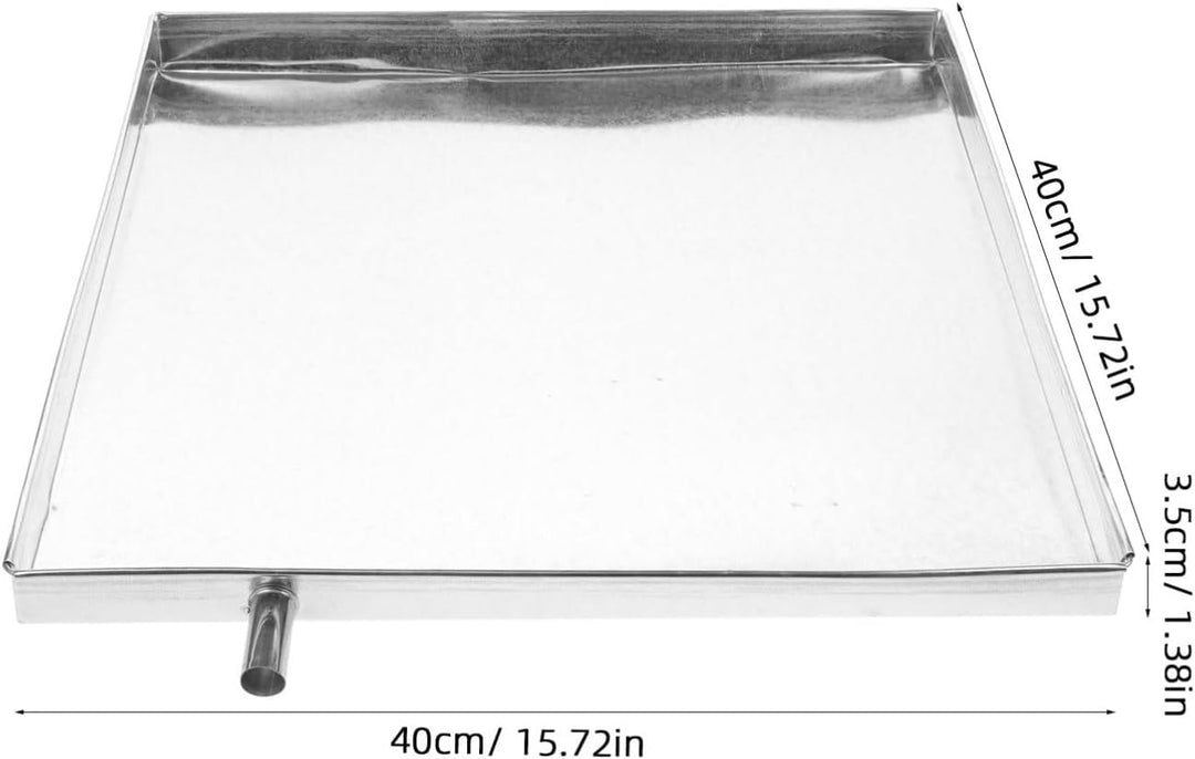 Gadpiparty Klimaanlagen-Ablaufwanne Mit Schlauch Kondensat-Ablaufwanne Edelstahl Ac-Ablauf-Auffangwa