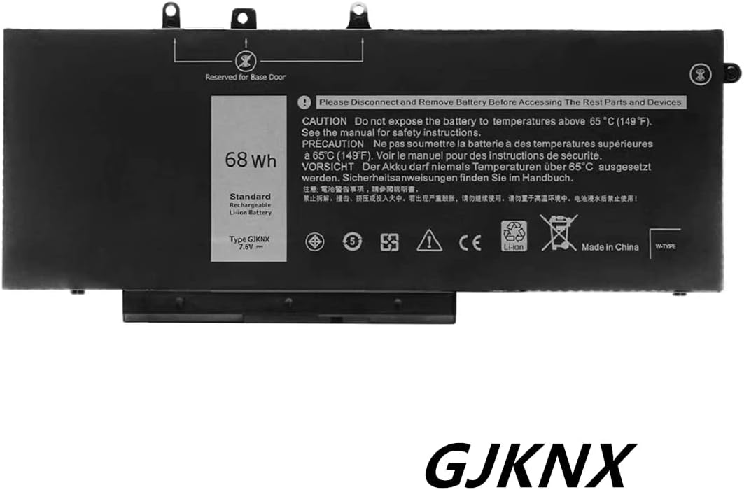 PUGASR GJKNX Laptop Akku Kompatibel mit Dell Latitude 5480 5490 5580 5590 5280 5288 5488 5491 5591 5