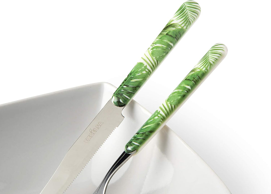 Excelsa Foliage Besteck-Set, 24-teilig, Edelstahl 18/0, Foliage