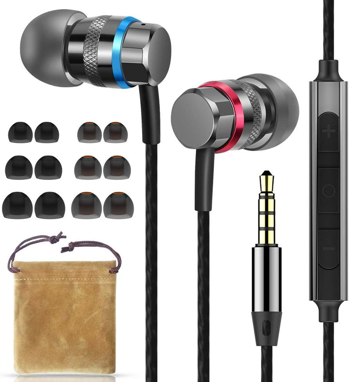HIFI WALKER A1, in Ear Kopfhörer Kabel mit Mikrofon und Lautstärkeregler HiFi Stereo Geräuschisolier