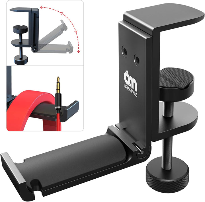 6amLifestyle Faltbar Headset Ständer,Kopfhörerhalter aus Aluminium,Universal Tisch Kopfhörer Ständer