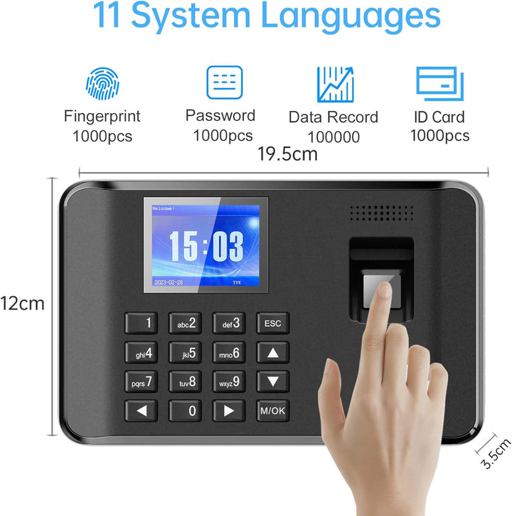 Bisofice Zeiterfassung für Kleinbetriebe, Stempeluhr Zeiterfassung Mitarbeiter, Arbeitszeiterfassung