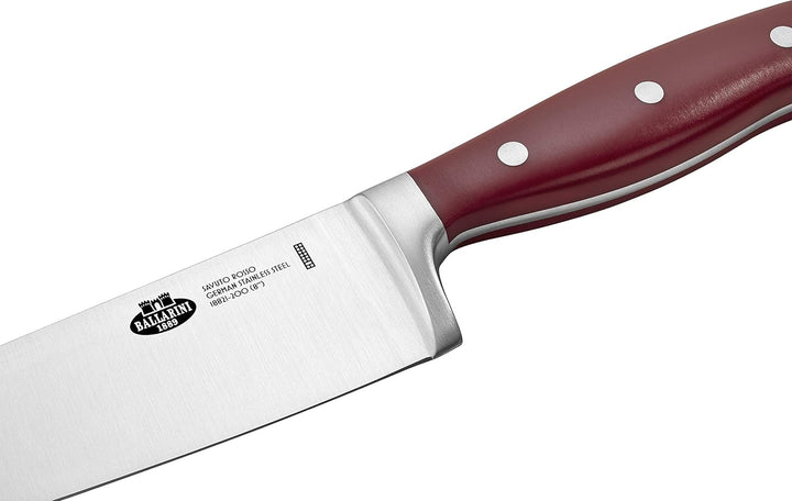 BALLARINI Savuto Rosso Kochmesser, Klingenlänge 20 cm, Deutscher Edelstahl, Ergonomischer Kunststoff