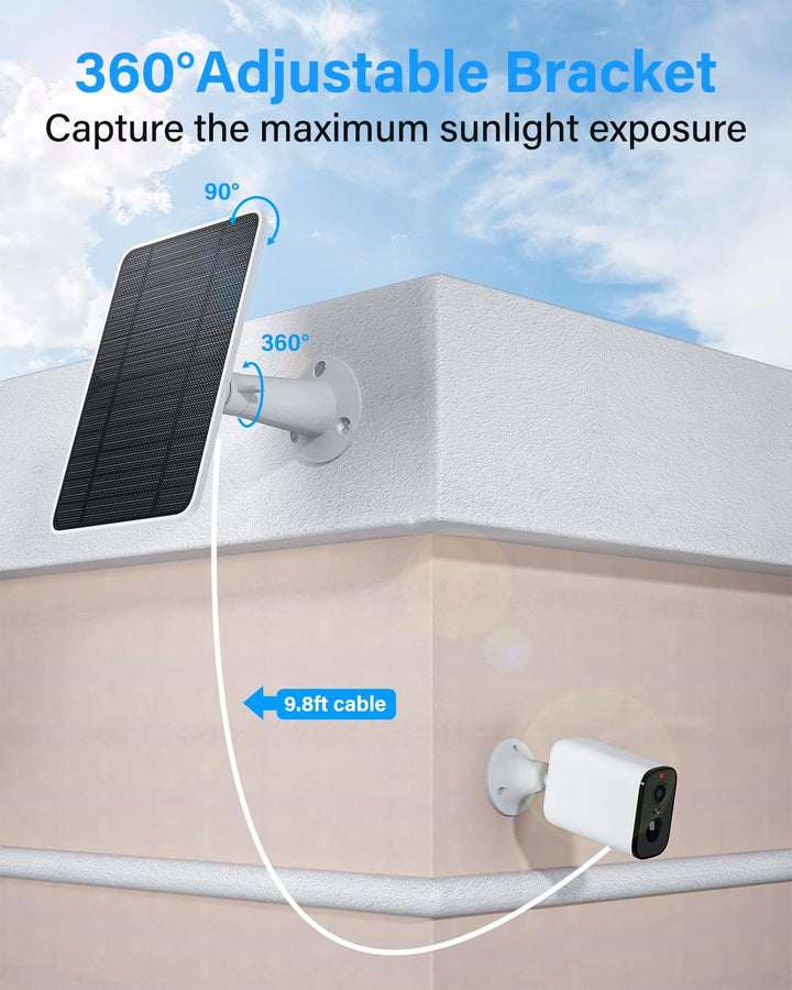Solarpanel kompatibel mit Arlo Pro 4, Pro 3, Ultra, Ultra 2 & Floodlight Überwachungskamera Draussen