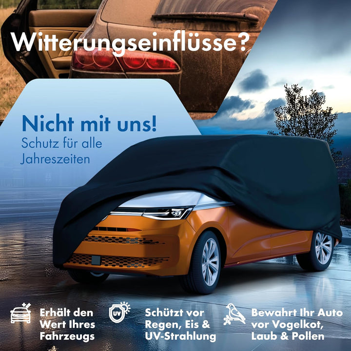 WALSER Abdeckplane Auto All Weather, Abdeckplane wasserdicht Grösse 13 schwarz, 100% wetterfeste Tra