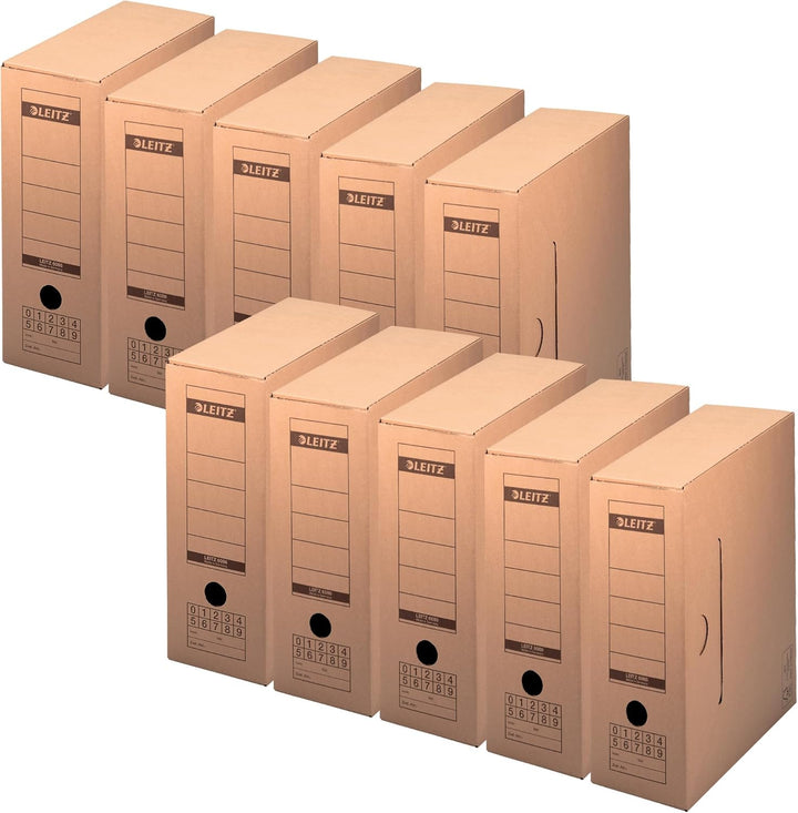 Leitz Premium Archiv-Schachtel mit Verschlusslasche, 120 mm Rückenbreite, Aktenkarton A4, Aufbewahru