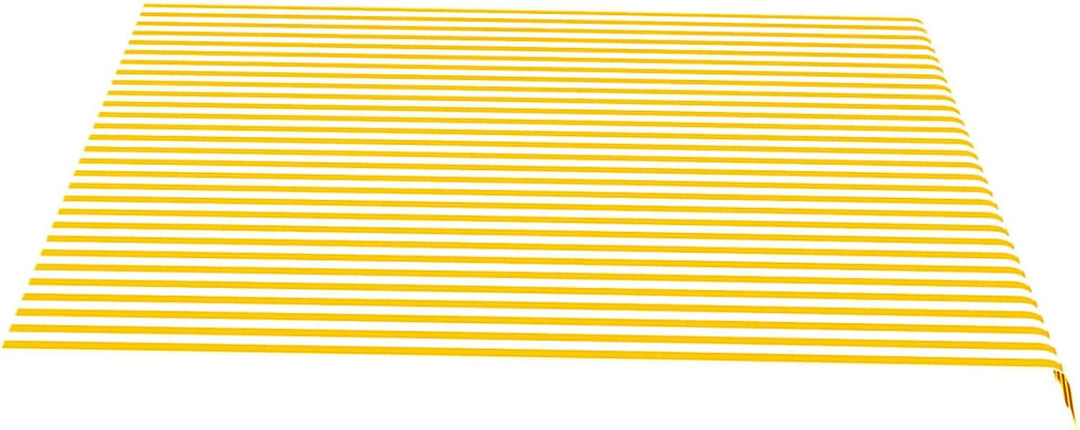 Goliraya Markisenbespannung Sonnenschutz Markisenstoff Markisentuch Markise Gelb und Weiss 4x3,5 m O