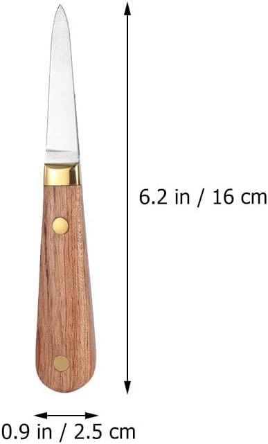 TOPBATHY 2St Austernmesser Austernschneider mit Holzgriff Austernschäler-Werkzeug Kekse Korkenzieher