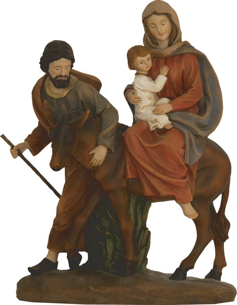 dekoprojekt Krippenfigur Hlg. Familie auf der Flucht 10,5 cm