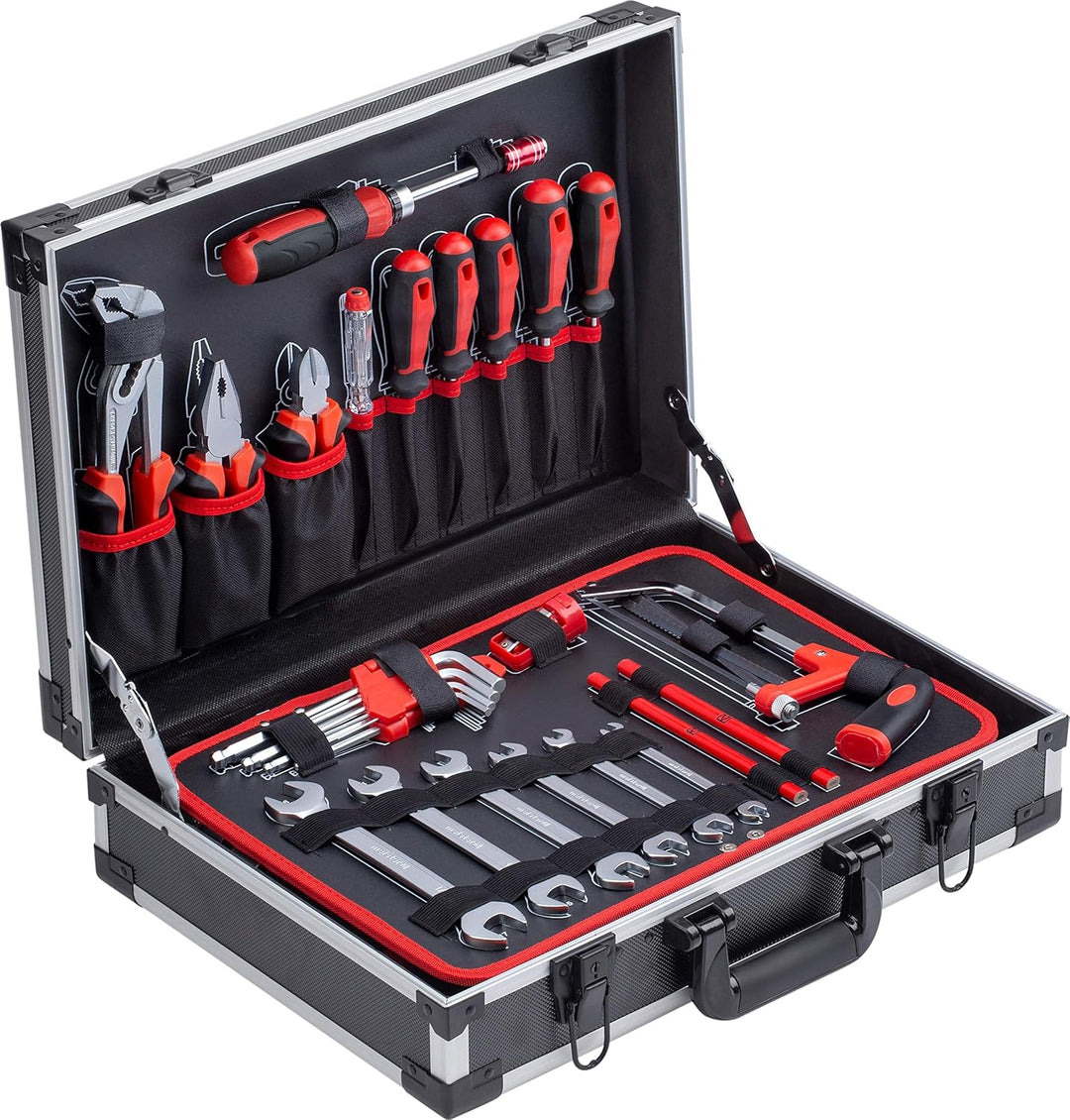 Meister Werkzeugkoffer 109-teilig - Stabiler Alu-Koffer - Werkzeug-Set - Für Haushalt, Garage & Werk