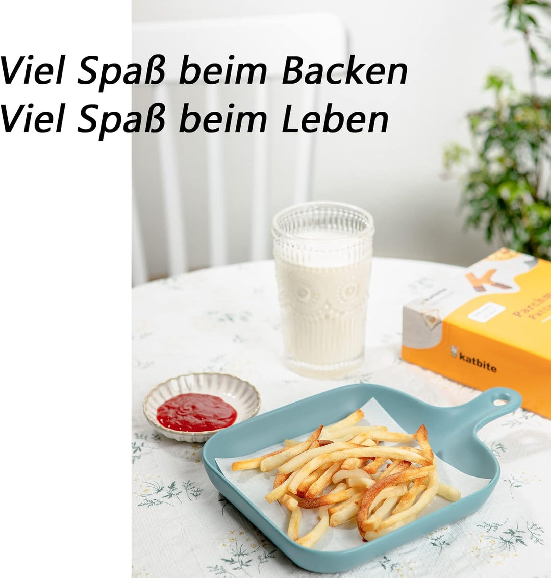 katbite Antihaft Burgerpapier 1000 Stück, 14x14 cm Backpapier für Burgerpresse, Grillzubehör, Trennp