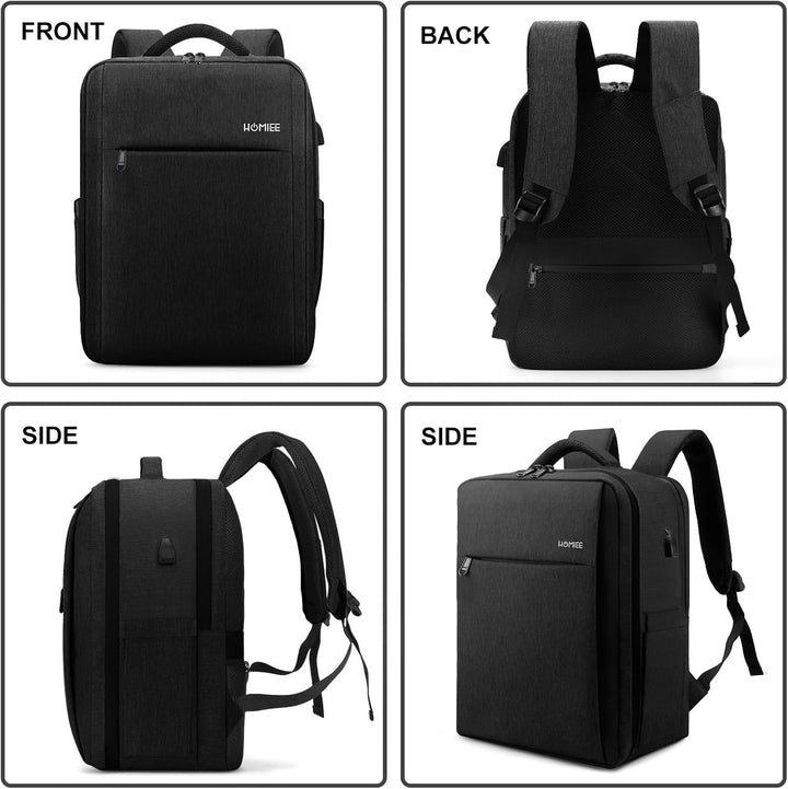 HOMIEE Handgepäck Rucksack Herren, Laptop Rucksack 15,6 Zoll Reiserucksack Travel Backpack Business