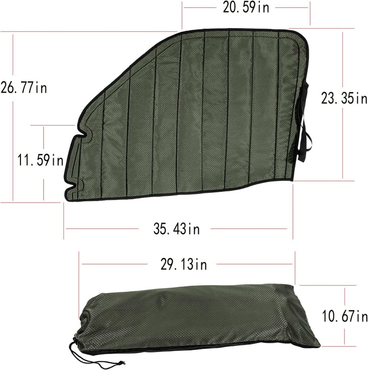 CTcar Isolierte Verdunkelungs-Frontscheibenabdeckungen passend für Mercedes Benz Sprinter, Campervan
