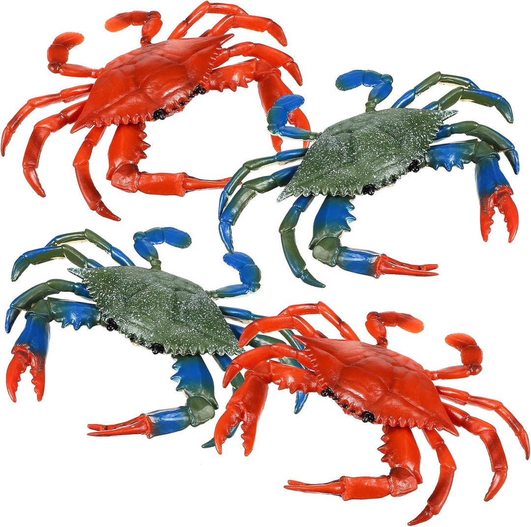 Gadpiparty 4 Stück Künstliche Realistische Krabbenspielzeug-Meerestiermodellspielzeuge Meereslebenst