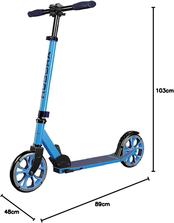 HUDORA Scooter Up 200 - Geräuscharmer Aluminium-Roller für bis zu 100kg - Höhenverstellbarer & zusam