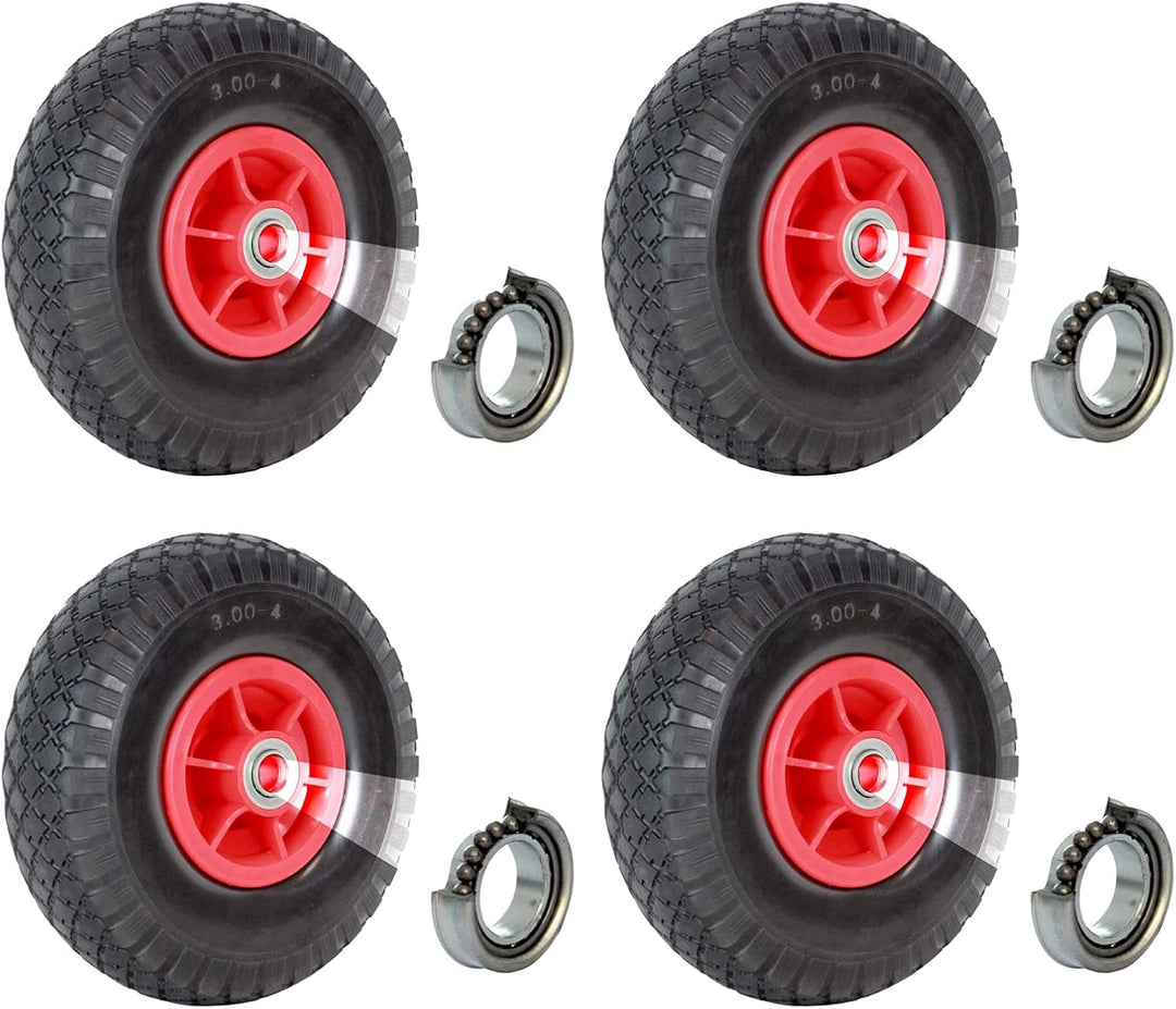 4x TRUTZHOLM Sackkarrenrad 260 x 85 mm 3.00-4 Bollerwagenrad, Luftrad, Ersatzrad, 4PR