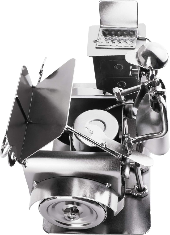 BRUBAKER SchraubenmÀnnchen Automechaniker - Handarbeit Eisenfigur MetallmÀnnchen - Metallfigur Gesch