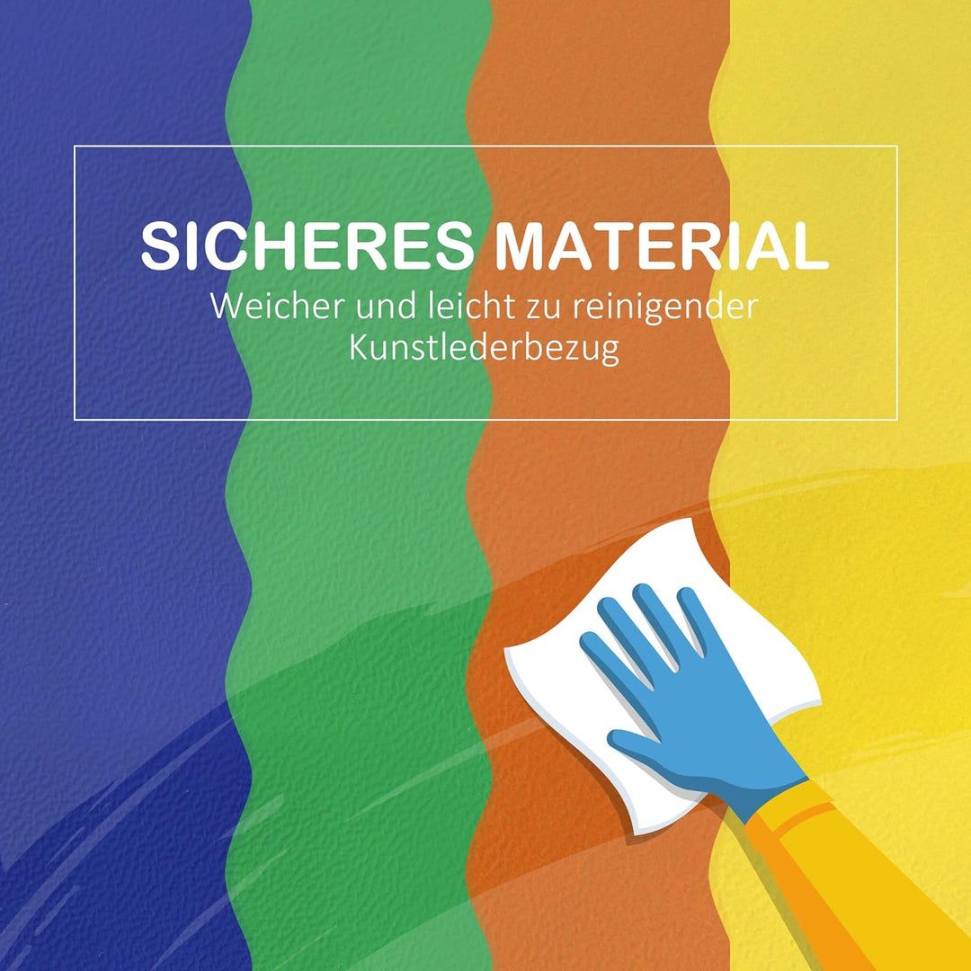 HOMCOM 7-TLG. Softbausteine, Bausteinset, Schaumstoffbausteine zum Toben & Klettern, Riesenbausteine