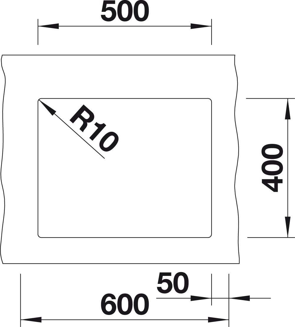 BLANCO SUBLINE 500-U | SILGRANIT anthrazit | Einbauart: Unterbau | ohne Ablauffernbedienung | 60er U