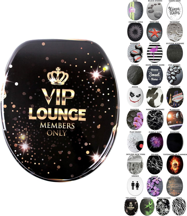 Sanilo WC Sitz, viele schöne schwarze Toilettendeckel zur Auswahl, hochwertige und stabile Qualität