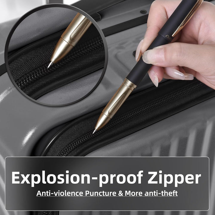 TydeCkare 29 Zoll 40 * 37 * 77 cm, 113 l, aufgegebenes Aluminiumgepäck mit seitlicher Öffnung, 360°-