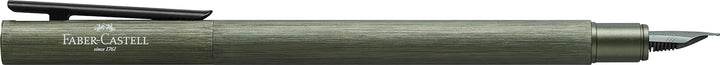 Faber-Castell 146151 - Füller Neo Slim Aluminium, Federbreite F, olivgrün Federbreite F olivgrün, Fe