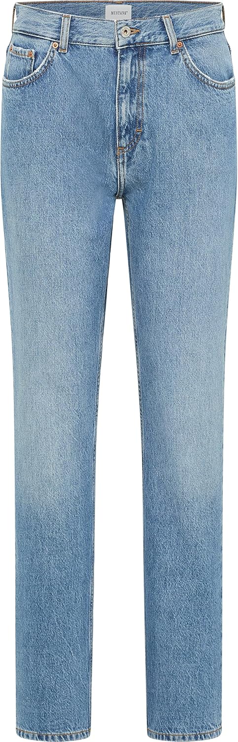 MUSTANG Damen Jeans Hose Style Brooks Straight 25W / 32L Mittelblau, 25W / 32L Mittelblau
