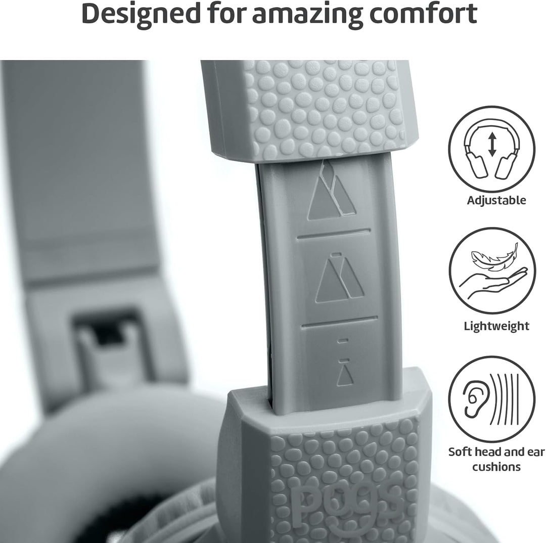 POGS Drahtloser Bluetooth Kinderkopfhörer | The Gecko 2 | Faltbarer robuster Kinderkopfhörer ab 3 Ja