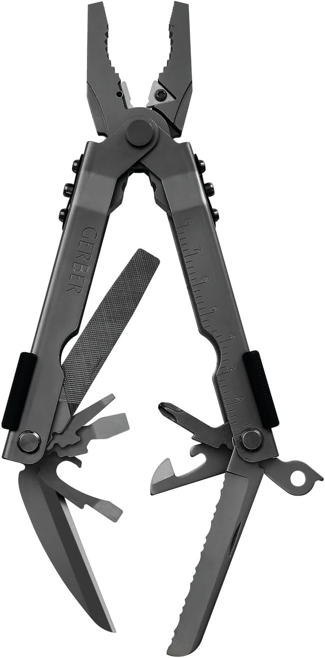 Gerber Multi-Tool mit zwei Messern und Nylon-Scheide, MP600 Bluntnose, Mit 14 Funktionen, Schwarz, 0