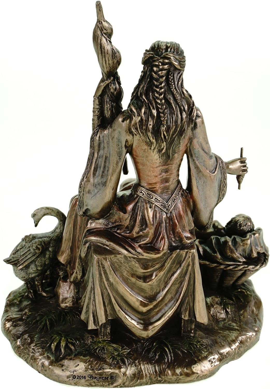 Figur Frigga nordische Göttin der Liebe Figur bronziert Skulptur Veronese Odin Frigg