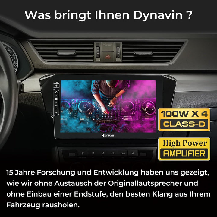 DYNAVIN Android Autoradio Navi Kompatibel für Skoda Superb, mit 4 * 100W DSP Verstärker | DAB+ Radio